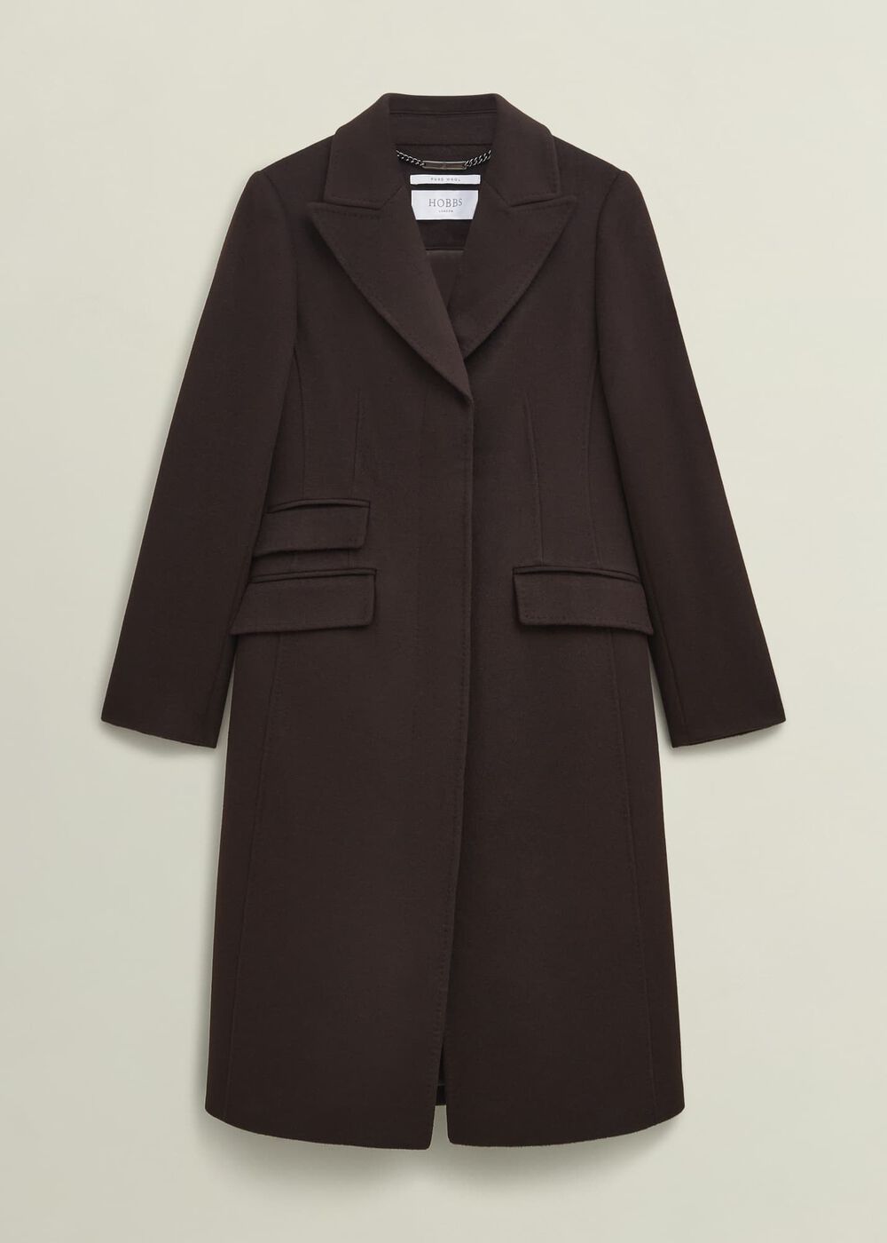 Maeva Wool Coat, Alder Brown, hi-res