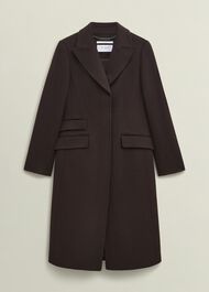 Maeva Wool Coat, Alder Brown, hi-res