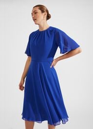 Petite Samara Fit And Flare Dress, Lapis Blue, hi-res