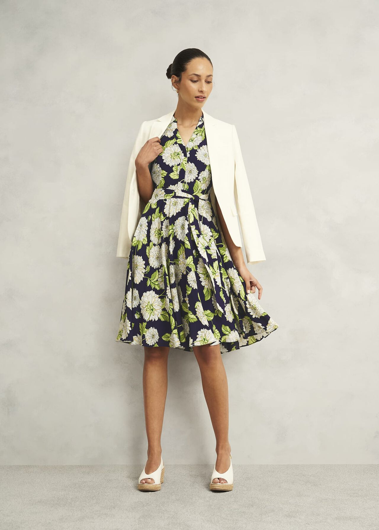 Petite Bea Dress, Navy Multi, hi-res