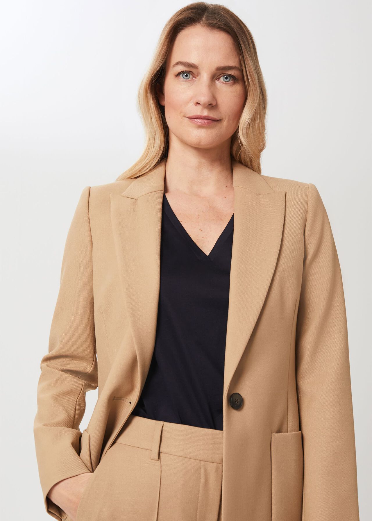 Martina Wool Blend Jacket, Stone, hi-res