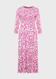 Martina Jersey Dress, Fuchsia Ivory, hi-res