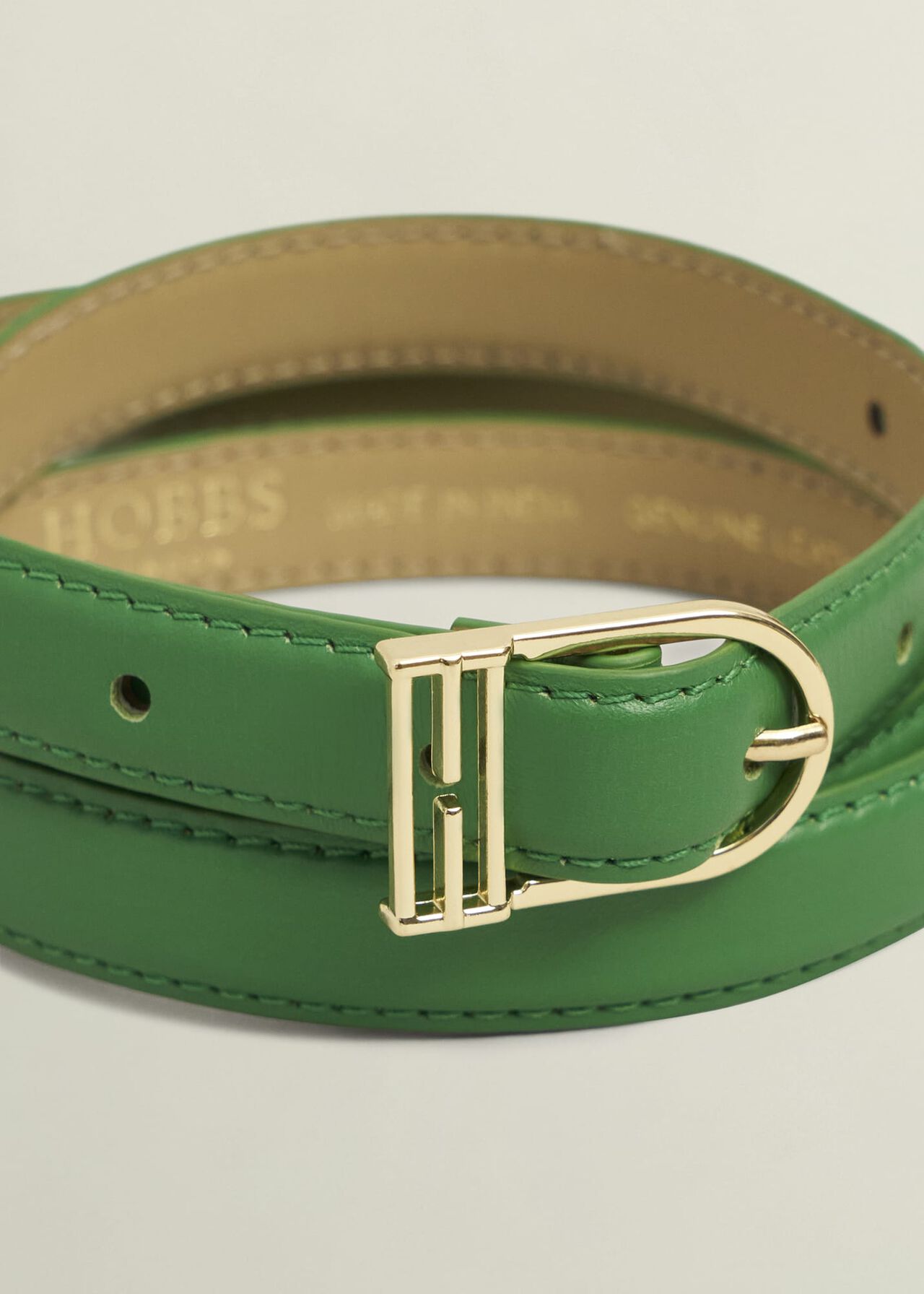 Carmina Leather Hip Belt, Laurel Green, hi-res