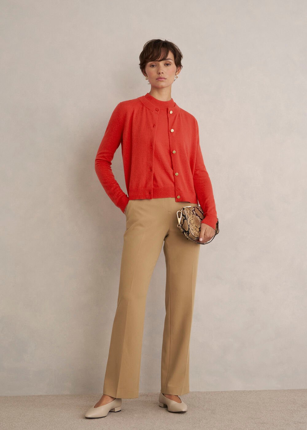 Priya Cardigan, Hibiscus Red, hi-res