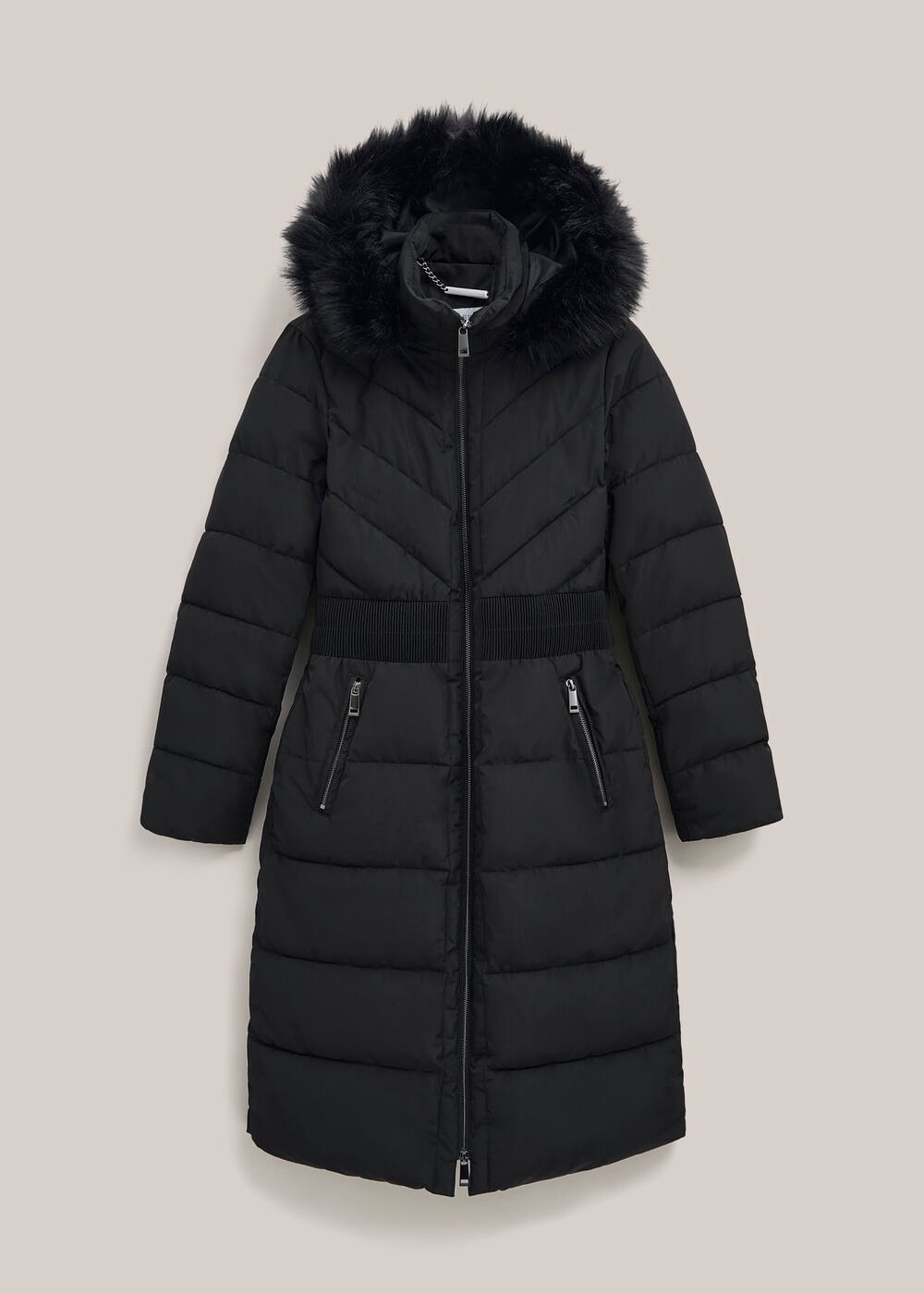 Amalie Puffer Coat, Black, hi-res