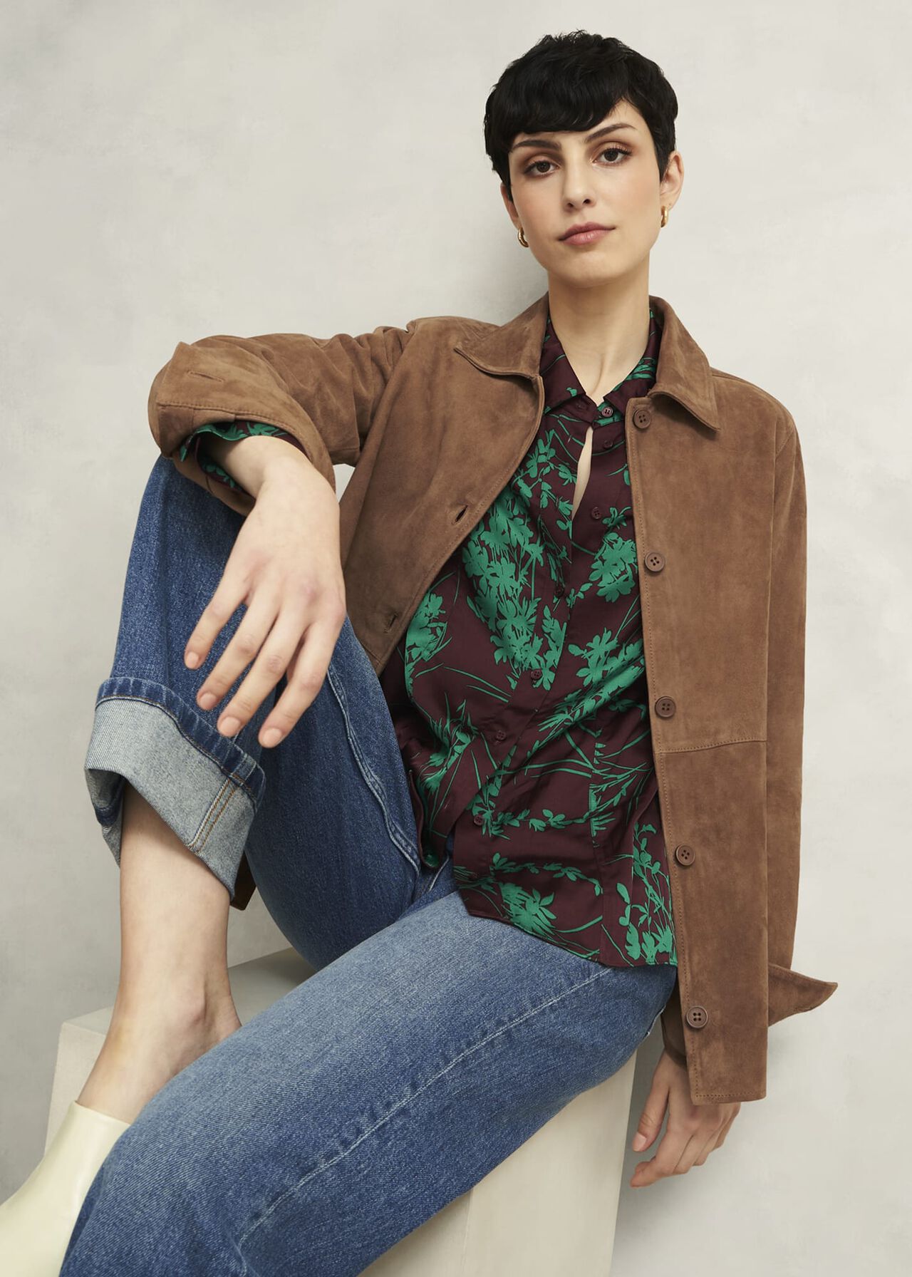 Grasmere Shirt, Brown Green, hi-res