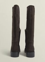 Brienna Suede Knee Boots, Chocolate Brown, hi-res