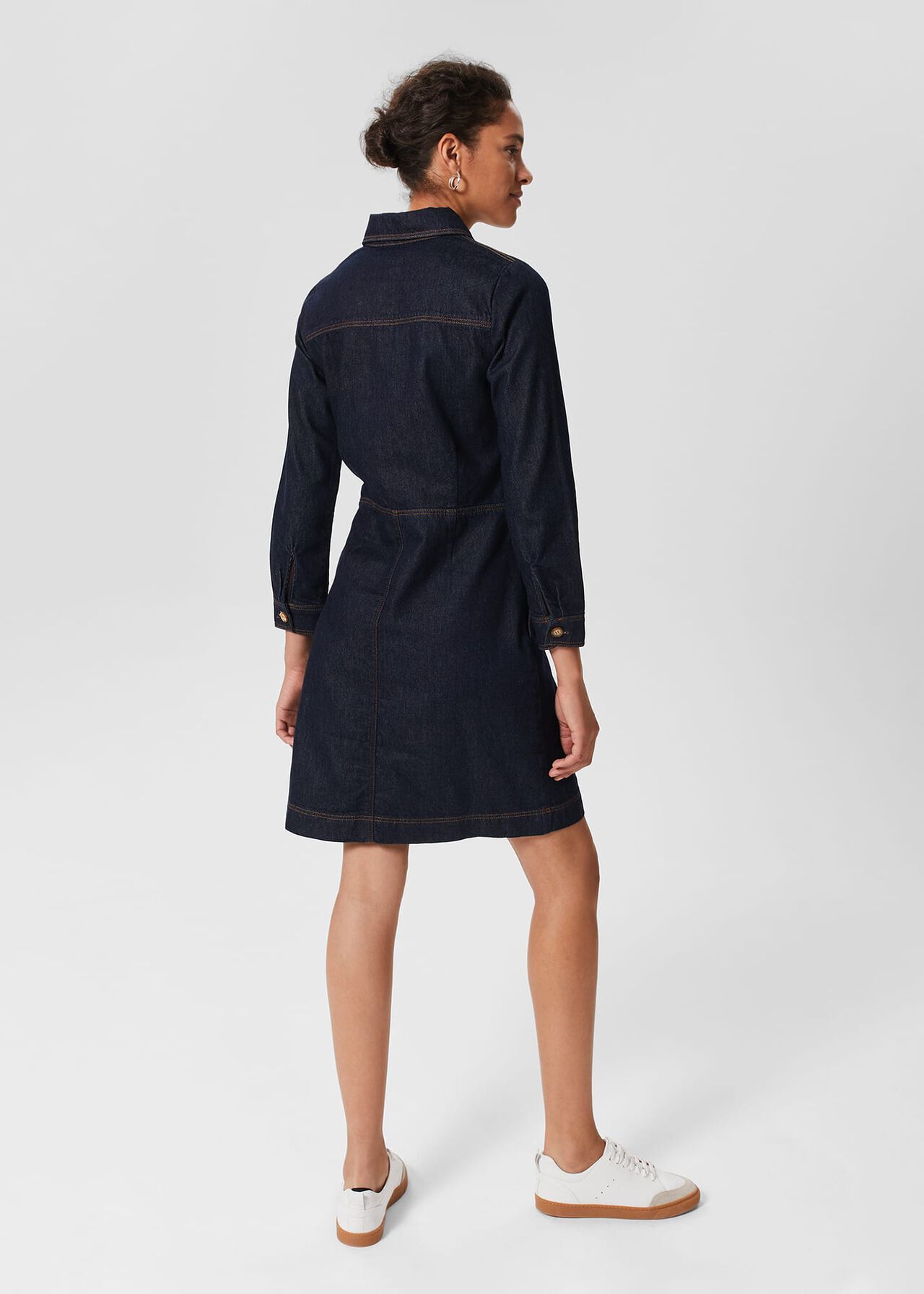 Lulu Denim Dress, Indigo, hi-res