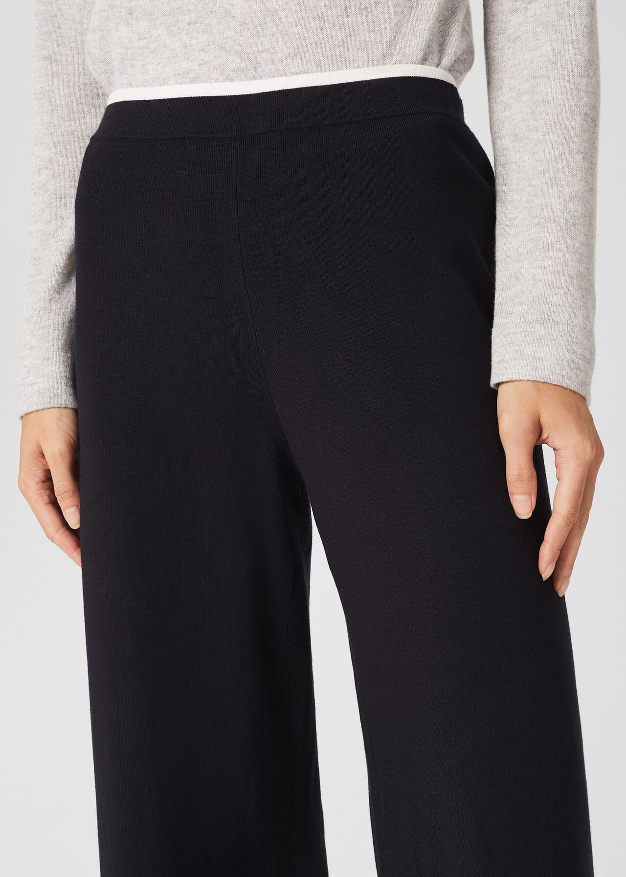 Naomi Knitted Trousers, Navy, hi-res