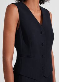Diana Wool Waistcoat, Black, hi-res