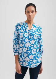Petite Essie Blouse, Imperial Blue, hi-res
