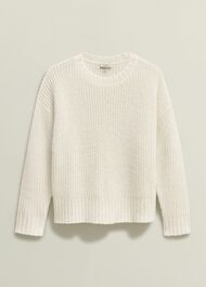 Marsha Sequin Sweater With Alpaca, Ivory, hi-res