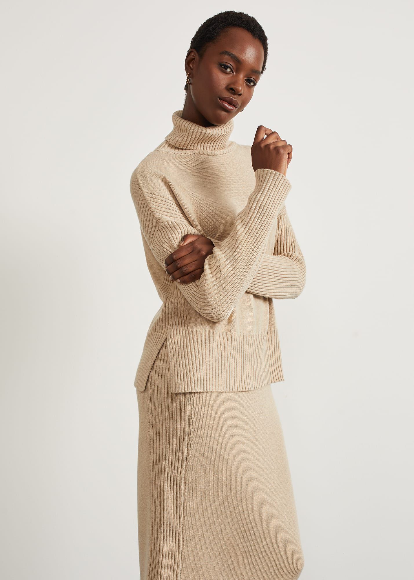 Roll neck jumper on sale and skirt co ord