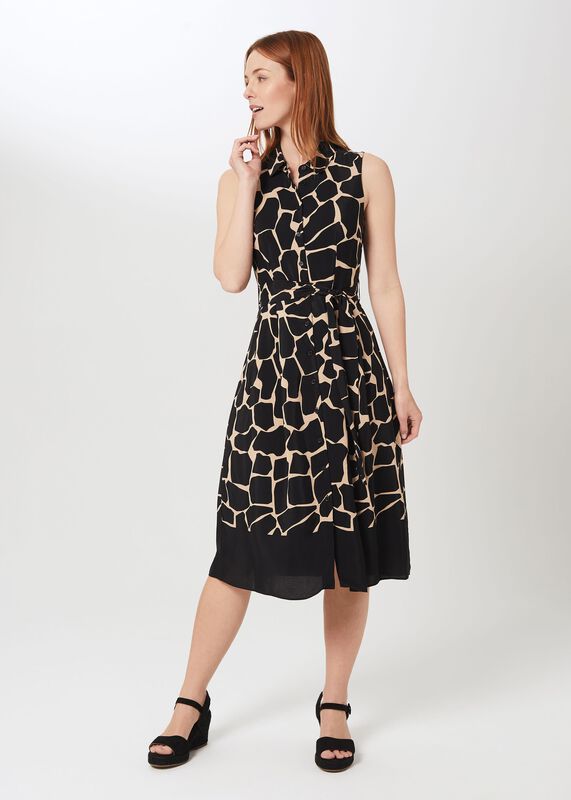 Suzanna Animal Fit And Flare Dress