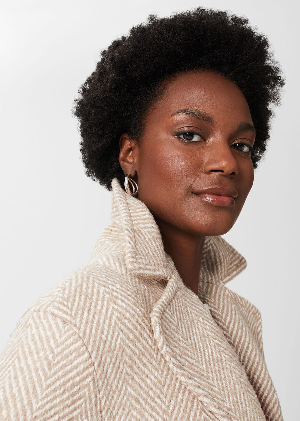 Carmen Coat With Wool , Biscuit Ivory, hi-res