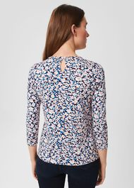 Julia Printed Top, Pink Multi, hi-res