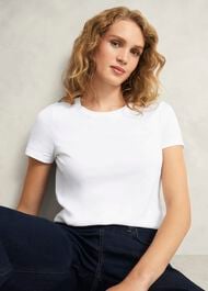 Pixie Cotton T-Shirt, White, hi-res