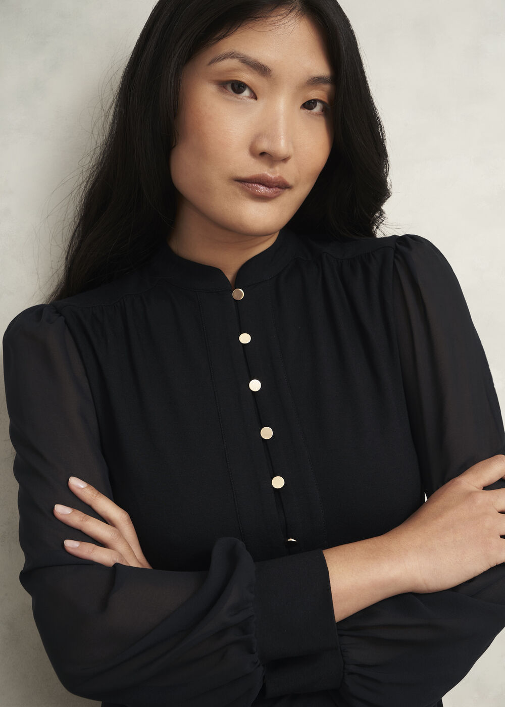 Liberty Jersey Dress, Black, hi-res