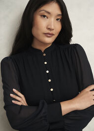 Liberty Jersey Dress, Black, hi-res