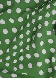 Dorothy Spot Dress, Green Ivory, hi-res