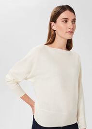 Joanna Cashmere Sweater, Ivory, hi-res