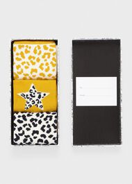 Leopard Sock Set, Yellow Navy, hi-res