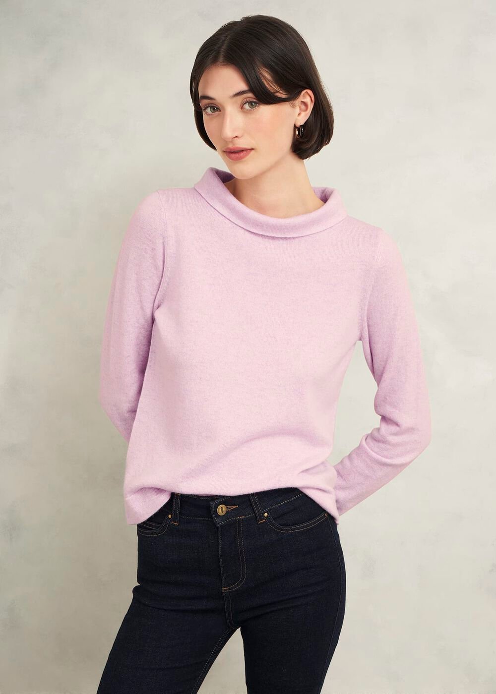 Audrey Wool Cashmere Sweater, Candy Marl, hi-res