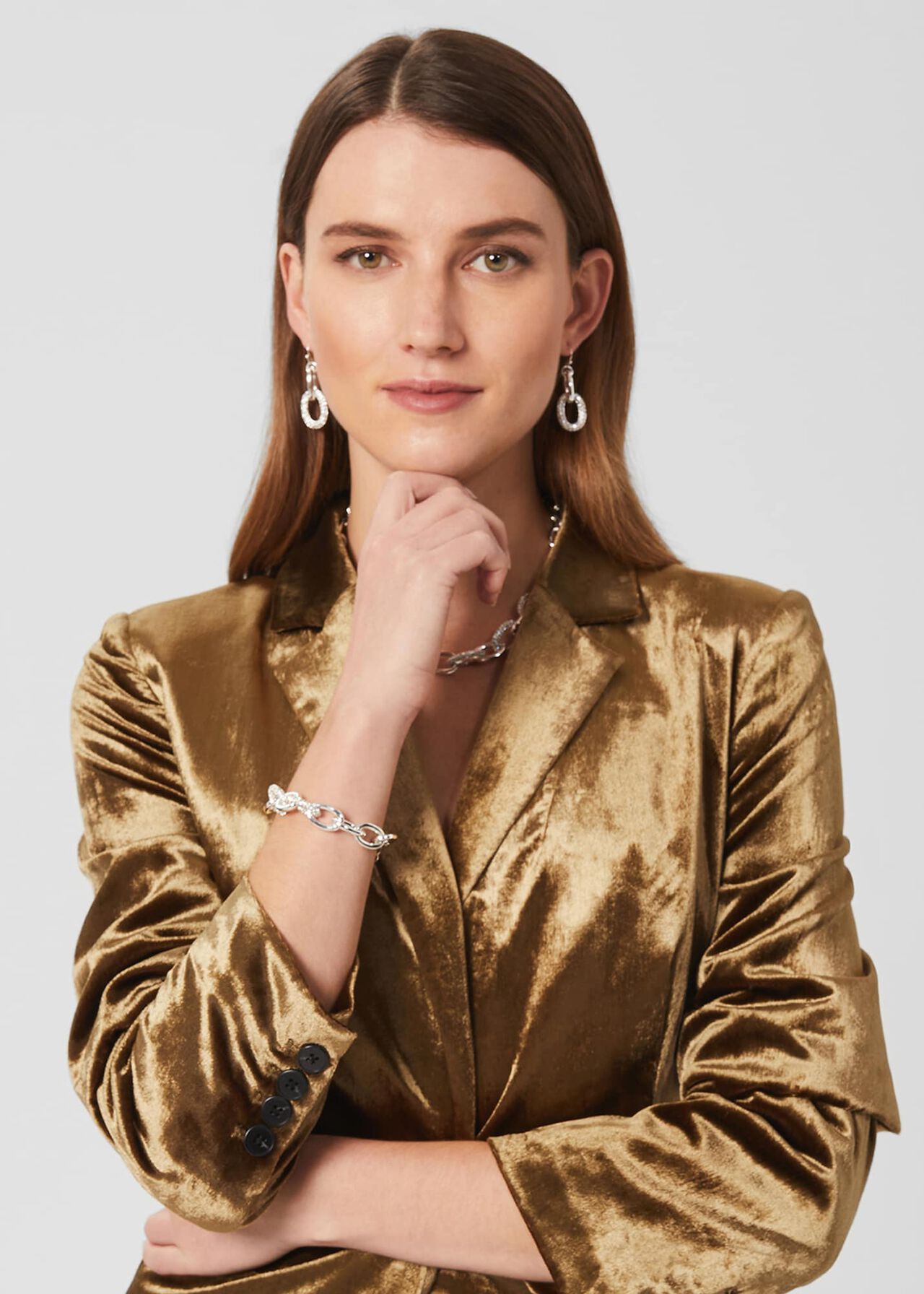 Megan Bracelet, Silver, hi-res