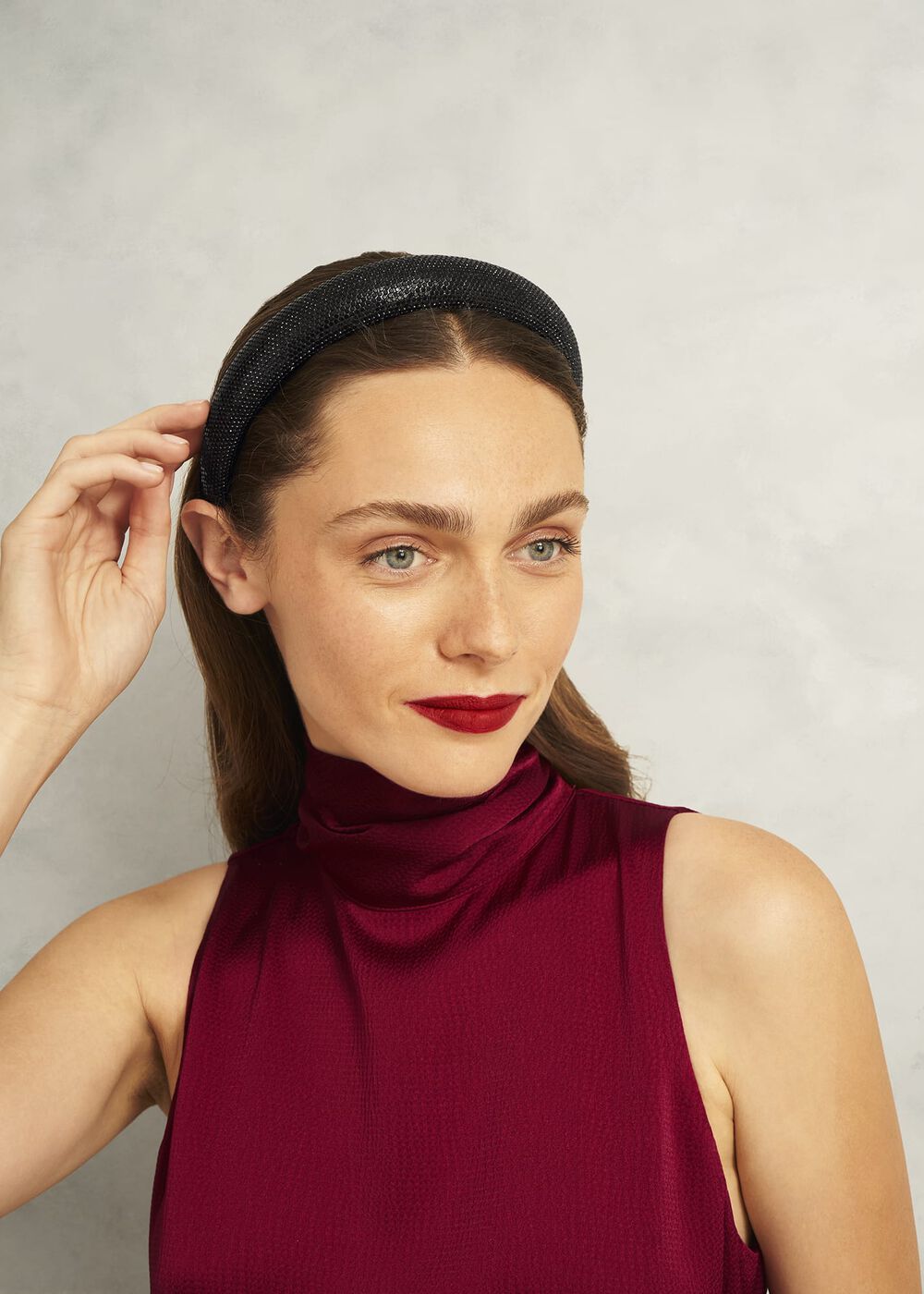 Rosana Sparkle Headband, Black, hi-res