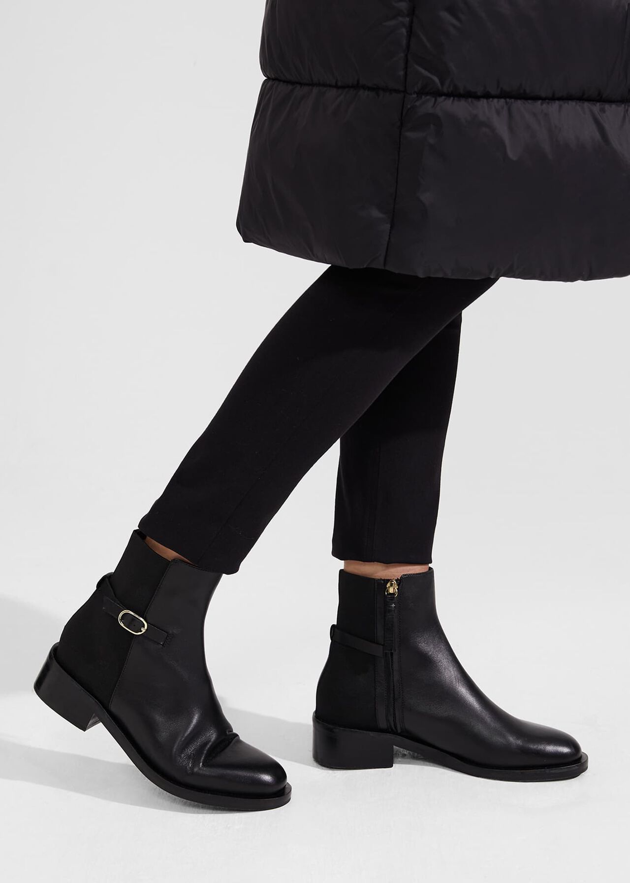 Finlay Stretch Ankle Boots, Black, hi-res