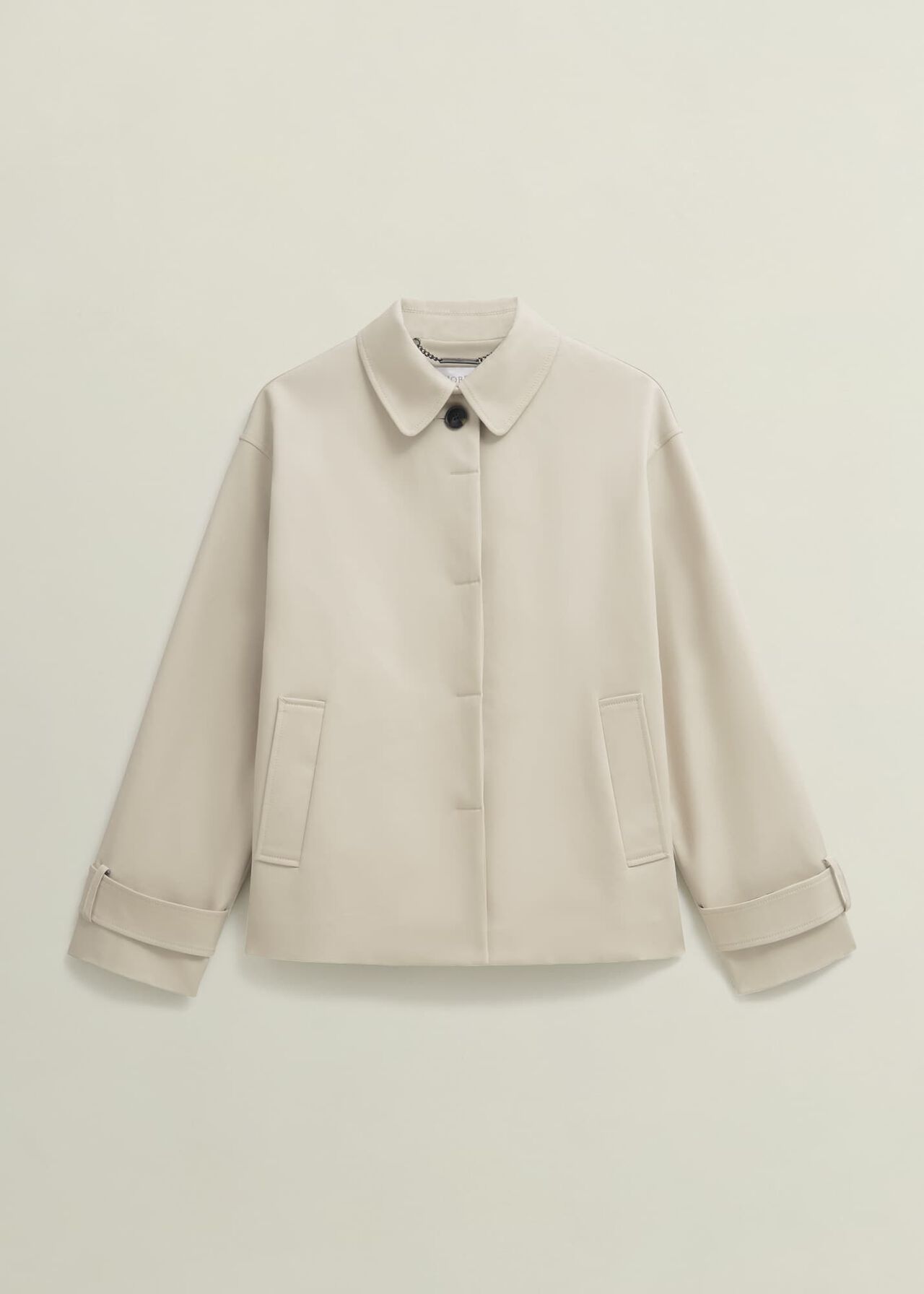 Frida Shower Resistant Short Trench Coat, Buff Grey, hi-res
