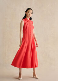 Burghley Shirt Dress, Calendula Red, hi-res