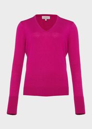 Kim Sweater With Silk, Magenta, hi-res