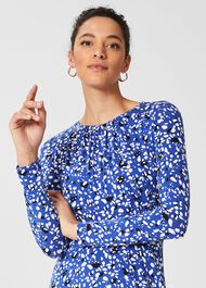 Sian Jersey Dress, Cobalt Multi, hi-res