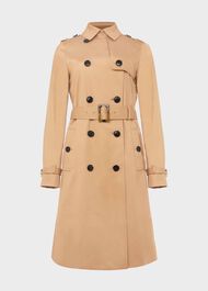 Finley Water Resistant Trench Coat, Fawn Beige, hi-res