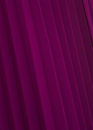 Petite Addison Pleated Dress, Magenta Purple, hi-res
