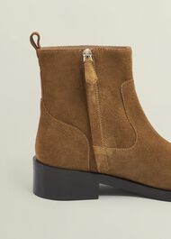 Georgie Suede Ankle Boots, Tan, hi-res