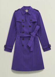 Skylar Shower Resistant Trench Coat, Future Purple, hi-res