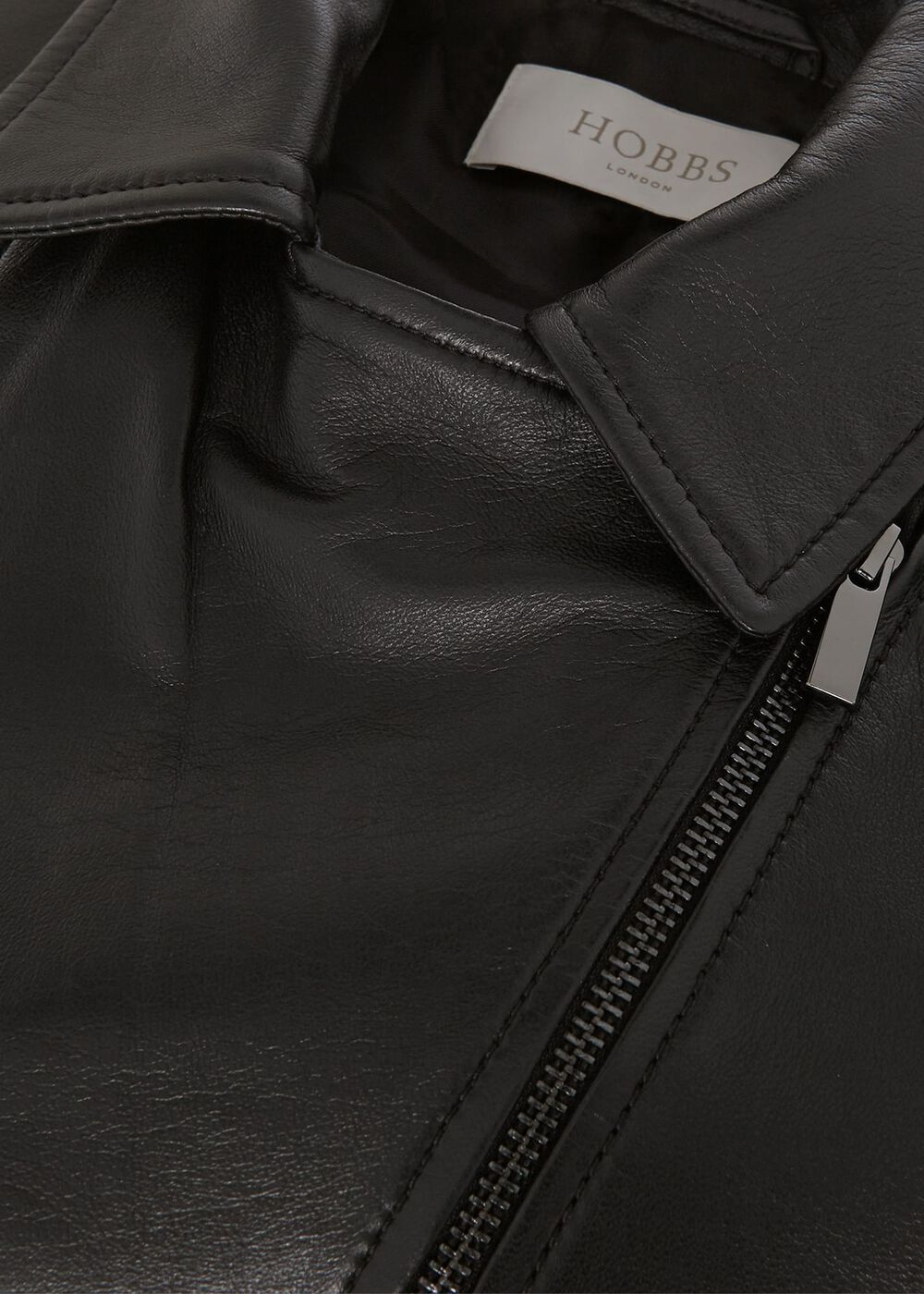 Petite Dakota Leather Jacket, Black, hi-res