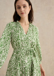 Petite Amaris Dress, Green Cream, hi-res