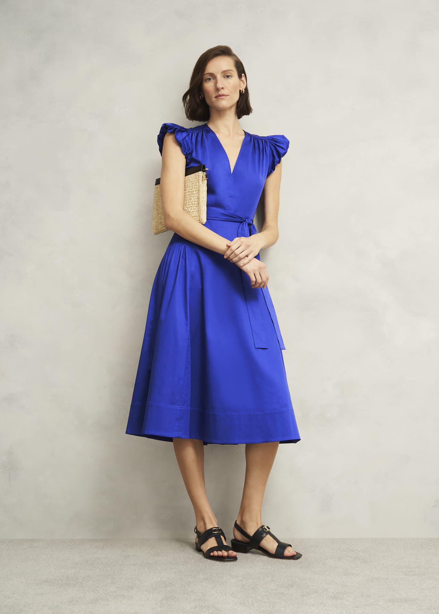 【HOBBS LONDON】Kinder Cotton Blend Midi Dress ミディドレス Kinder Cotton Blend Midi Dress | Hobbs UK |