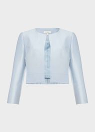 Marcella Silk Wool Jacket, Celeste Blue, hi-res