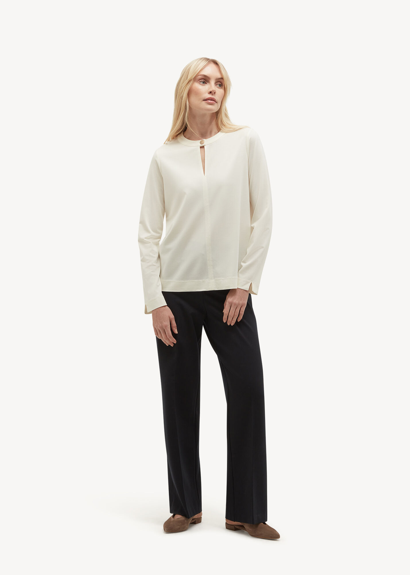 トップス apunto LINEN SKIPPER TUNIC IVORY Janey Ponte Tunic Top | Hobbs UK |