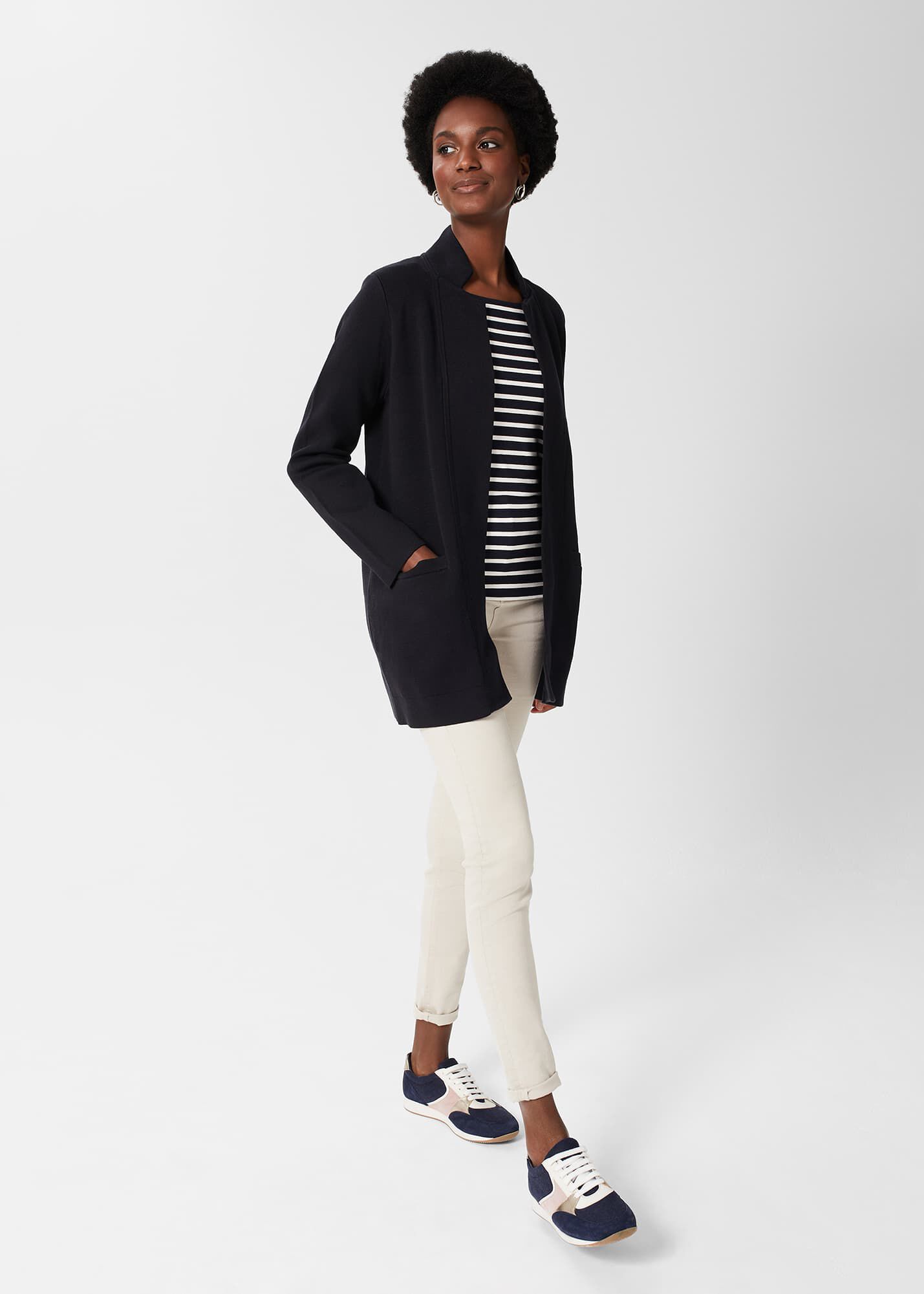 Hobbs navy cardigan top