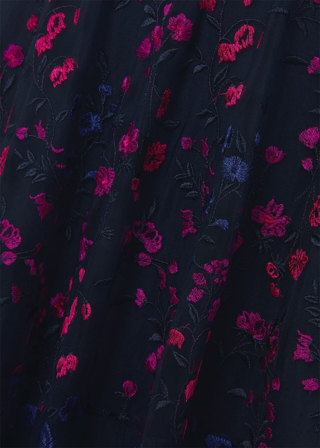 Kasia Floral Embroidered Dress, Navy Multi, hi-res