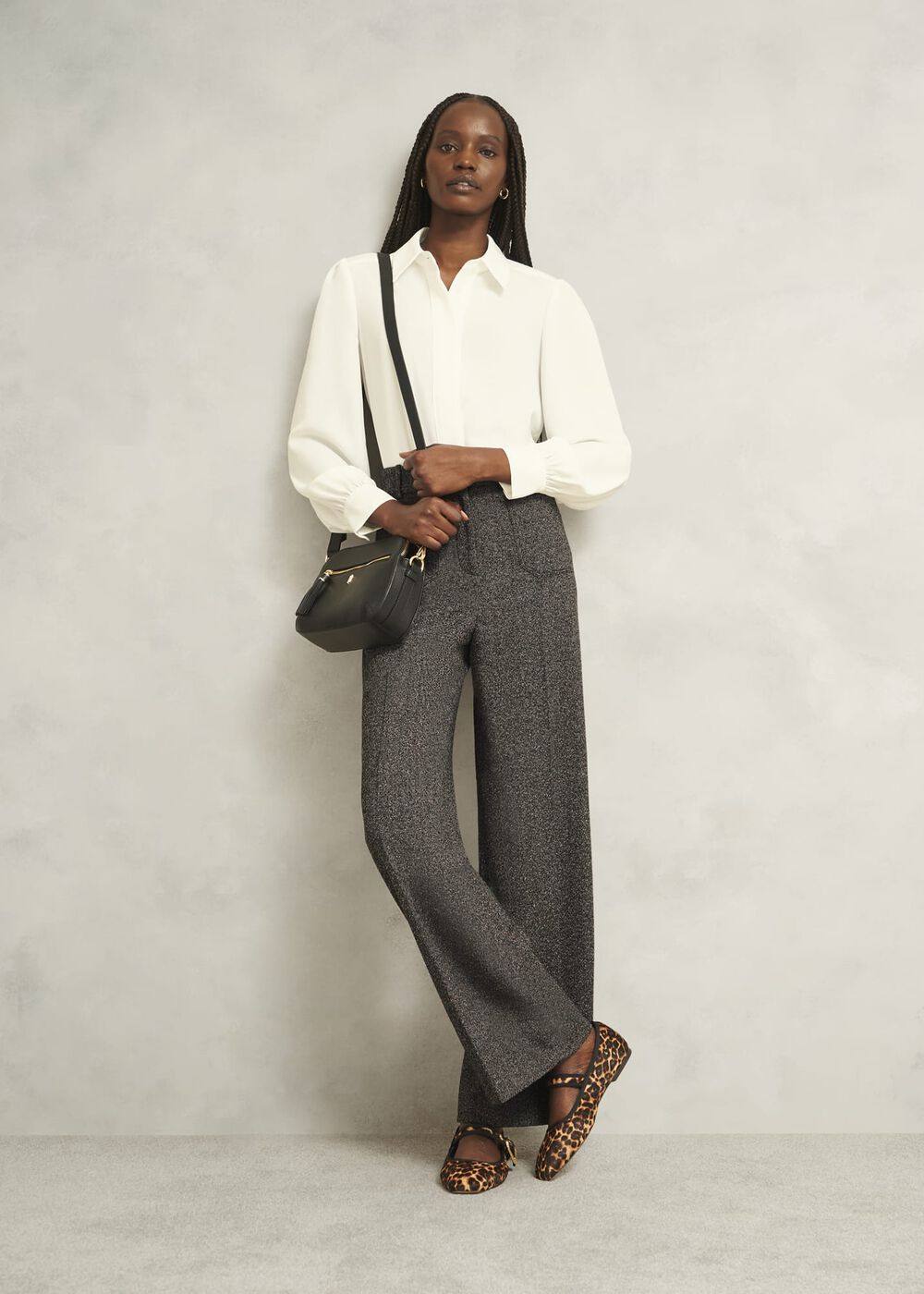 Blaire Wide Pants, Black Camel, hi-res
