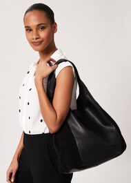 Lula Leather Bag, Black, hi-res