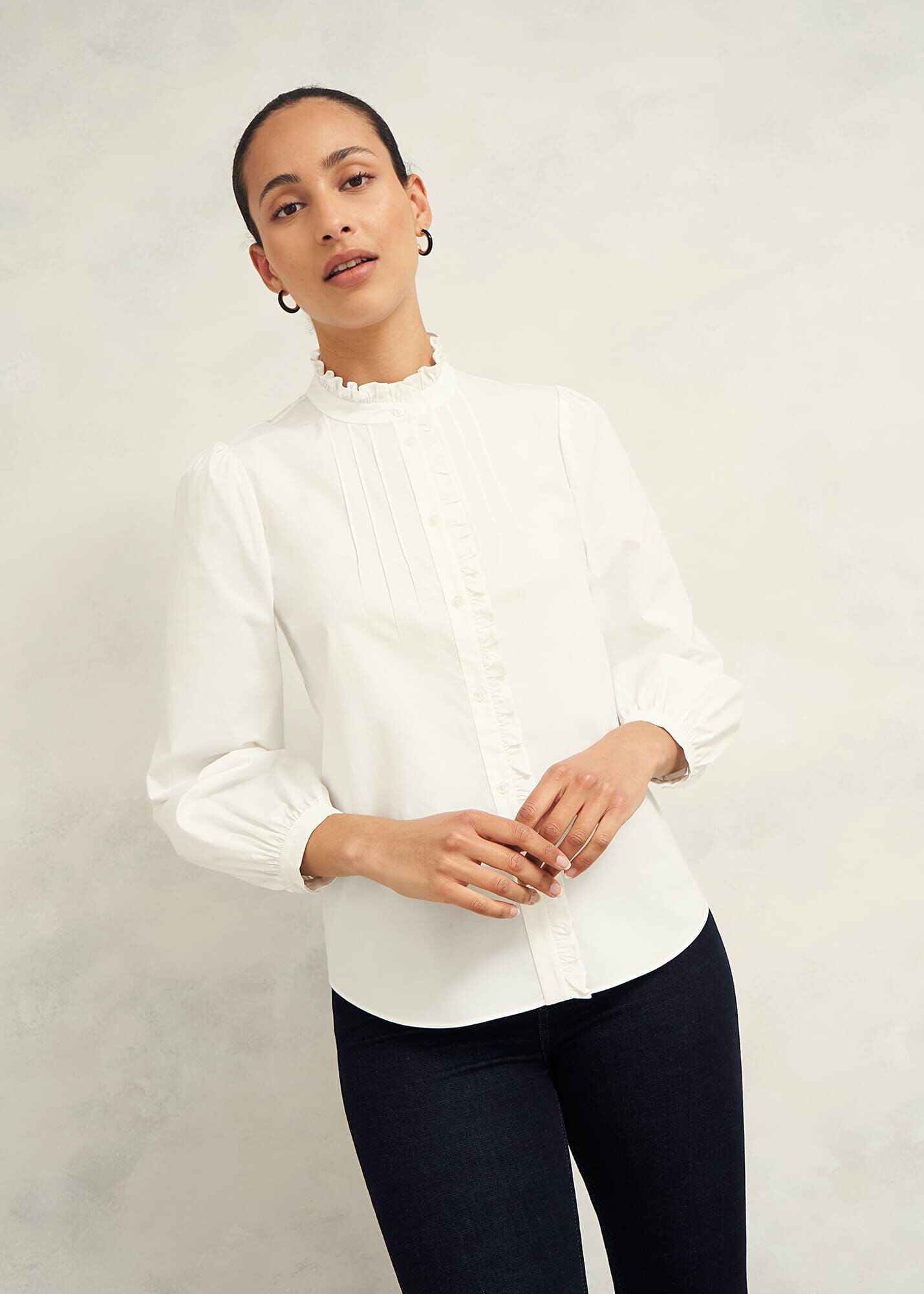 Amazon.com: Women White Cotton Blouse Top Soft V-Neck Long