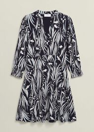 Mollie Jersey Dress, Navy Ivory, hi-res