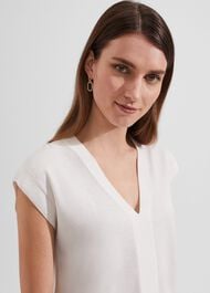 Jayde Knitted Top, Ivory, hi-res